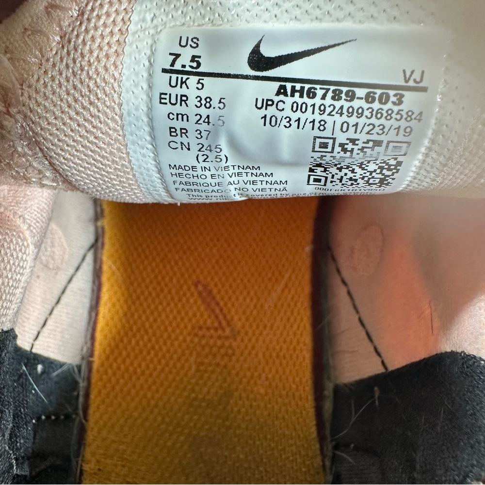 Nike Women's Air Max 270 Sneakers in Pink, Yellow, Black - Picture 8 of 9